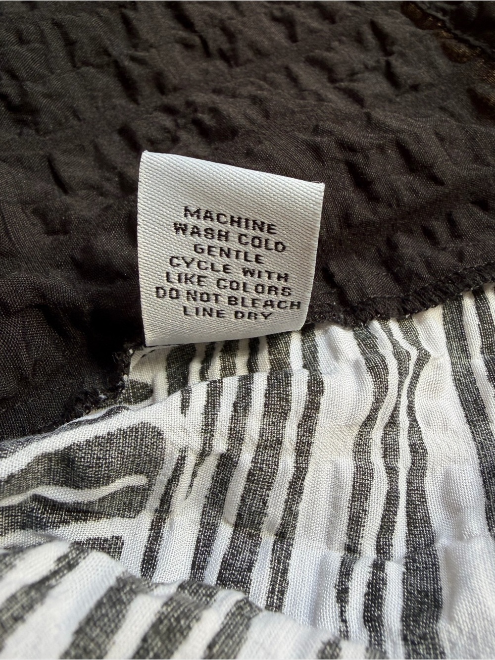 Habitat Tunic Top Black White Lagenlook Coastal Artsy Blouse Wire Collar XL - Picture 8 of 9